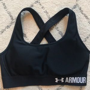 Black under armor sports bra